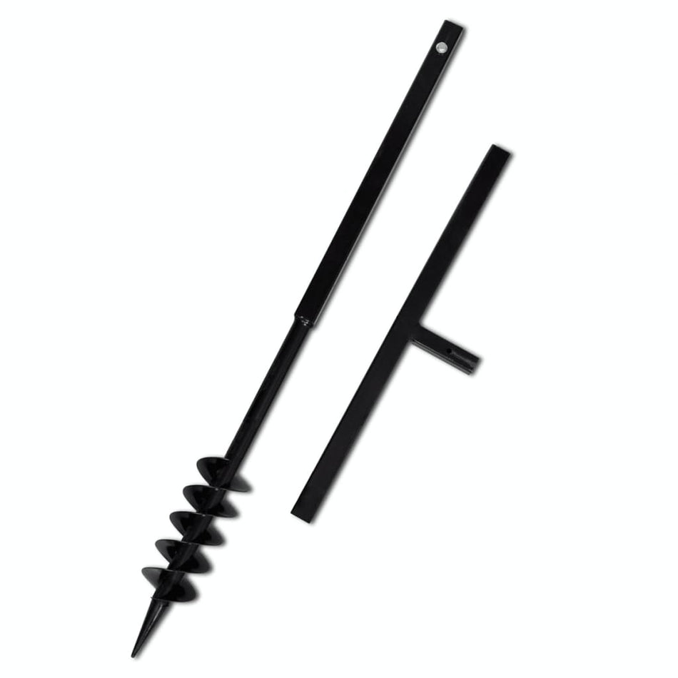 Erdbohrer mit Griff 80 mm Doppelspirale Schneckenbohrer